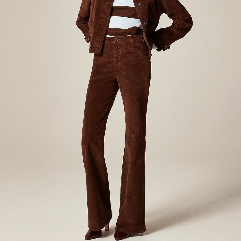 J.Crew Vintage Flare Pant Corduroy French Press Size 32 Tall NWOT